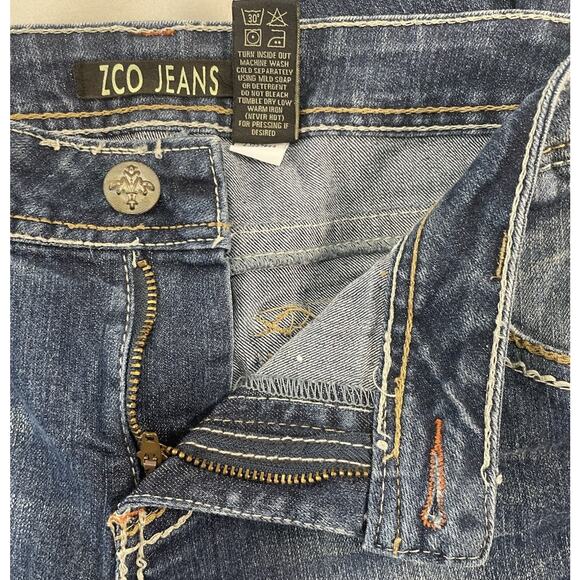ZCO Bootcut Jeans Y2K Style Embellished Pockets Contrast Stitching Boho Size 13 - Picture 4 of 7